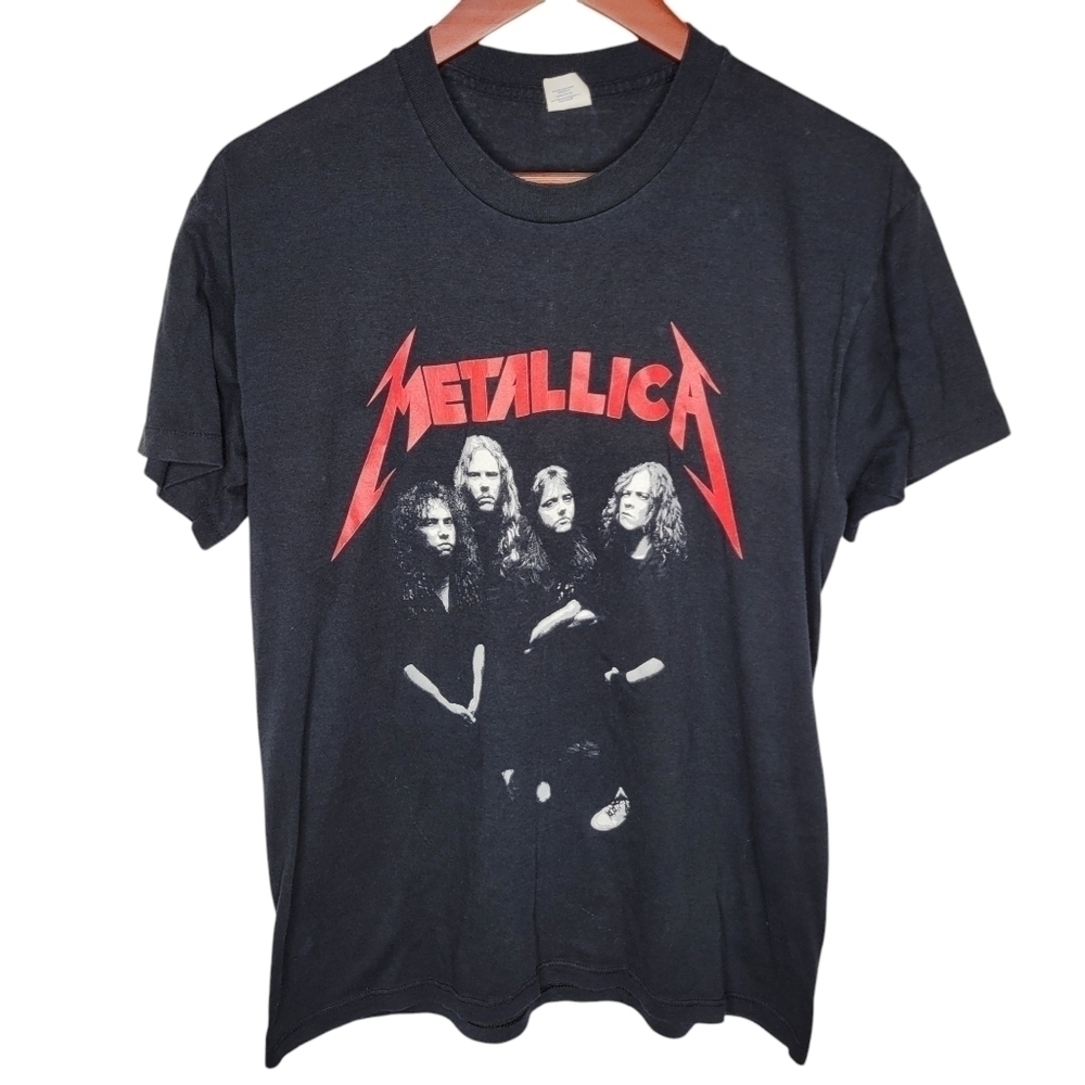 Vintage 80s Metallica And Justice For All Band Graphic T-Shirt Size Large